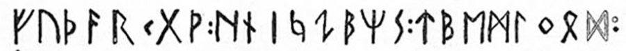 The futhark on the Vadstena bracteate.