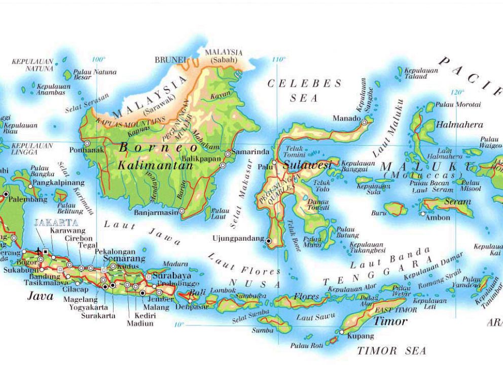 100 000 May Have Died But There Is Still No Justice Over Indonesian Air   Physical Map Indonesia 