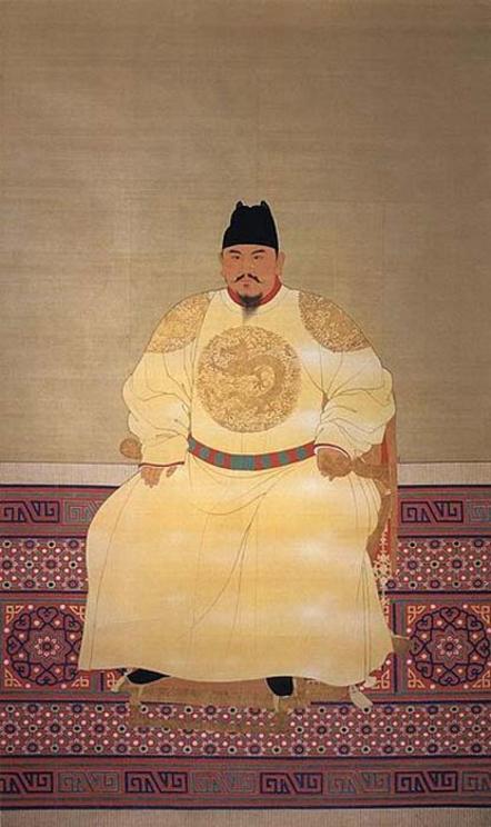 Official court painting of the Hongwu Emperor (Zhu Yuanzhang), reigned 1368-1398 AD, Ming Dynasty, China