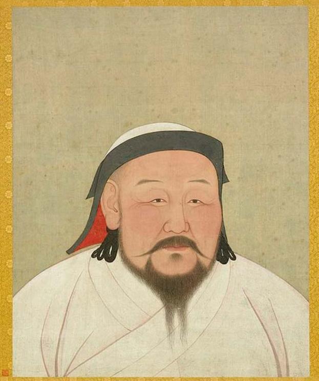 A painting of Shizu, better known as Kublai Khan, as he would have appeared in the 1260s 