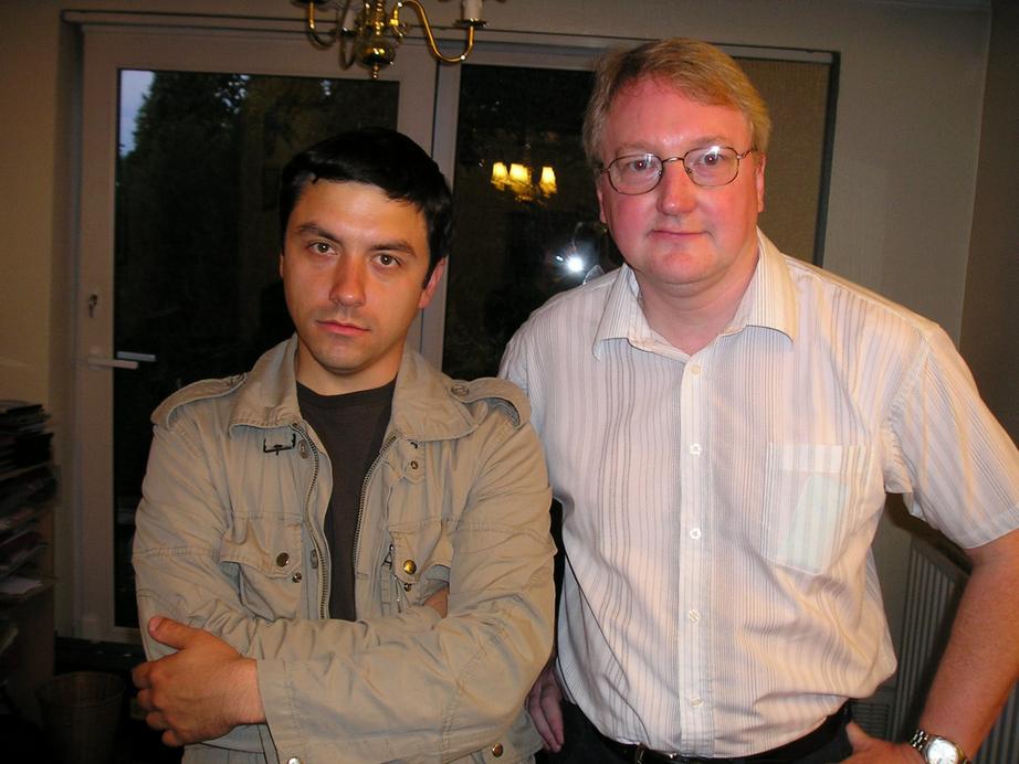 Russian NTV journalist Alexey Egorov and Philip Mantle