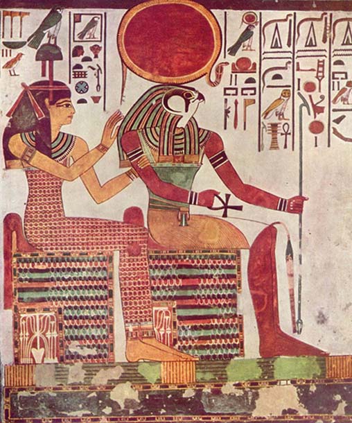 Imentet and Ra from the tomb of Nefertari, 13th century BC 