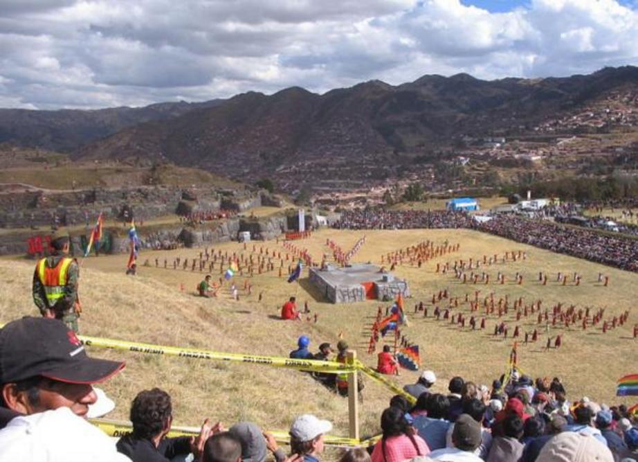 The Inti Raymi (Festival of the Sun) at the Sacsayhuamán inca fortress in Cuzco, Peru, on 2007, June 24th