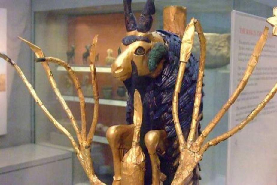 The famous Ram in the Thicket found in the Great Death Pit at UR Gold Silver Lapis Lazuli Shell 2600 BC