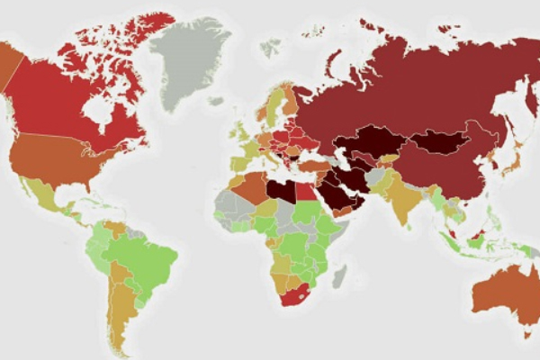 This new map of the world shows how toxic each country ranks. These ...