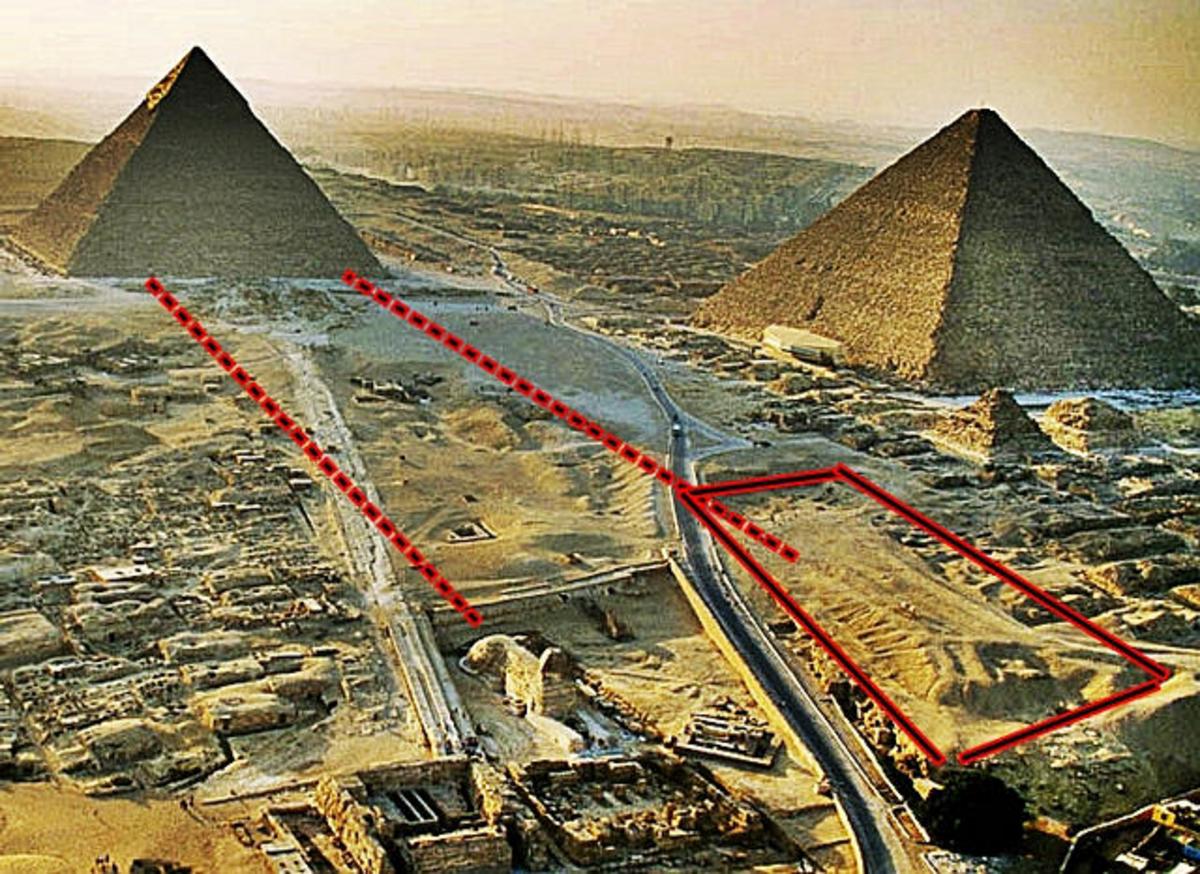 пирамиды гизы сверху