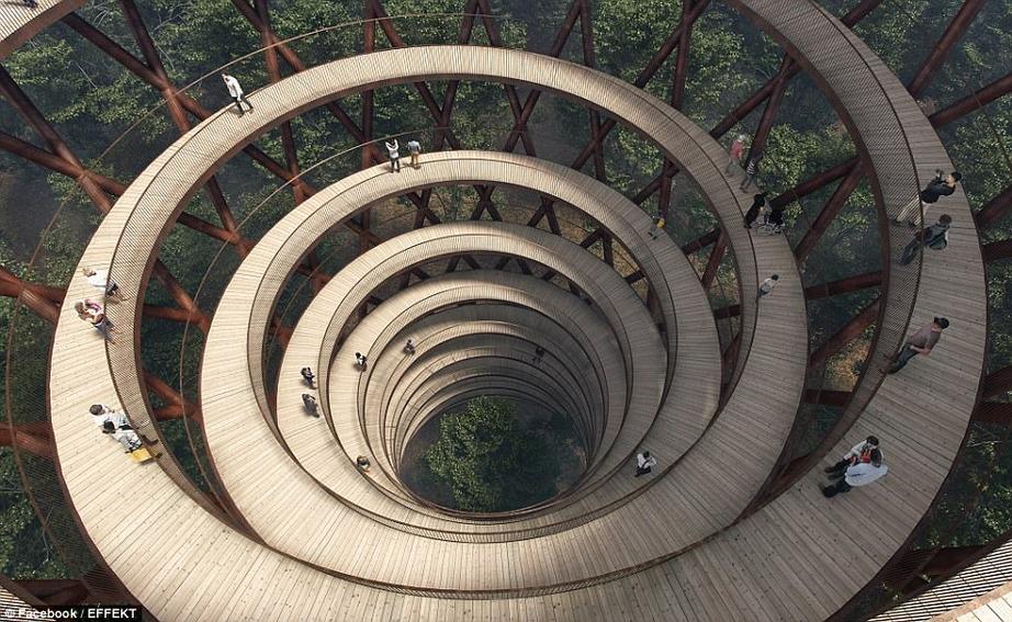 Coming soon: Camp Adventure's Treetop Experience, one hour from Copenhagen, is expected to launch in mid-2018  Read more: http://www.dailymail.co.uk/travel/travel_news/article-4930460/Stunning-plans-elevated-walk-Danish-forest.html#ixzz4uAkFat5n Follow us