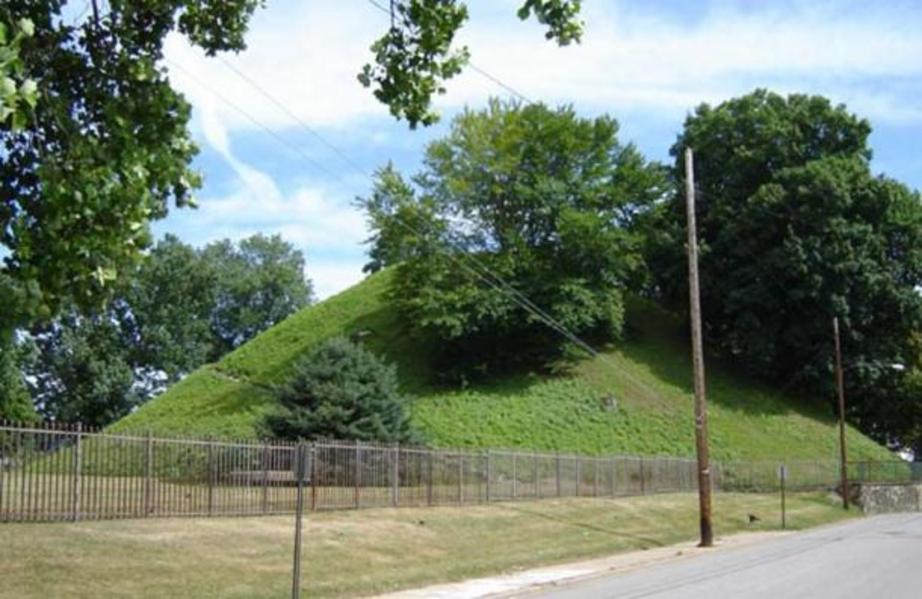  Adena Mound. West Virginia - Moundsville - Adena Indian Mound 100 BC -500 AD. 