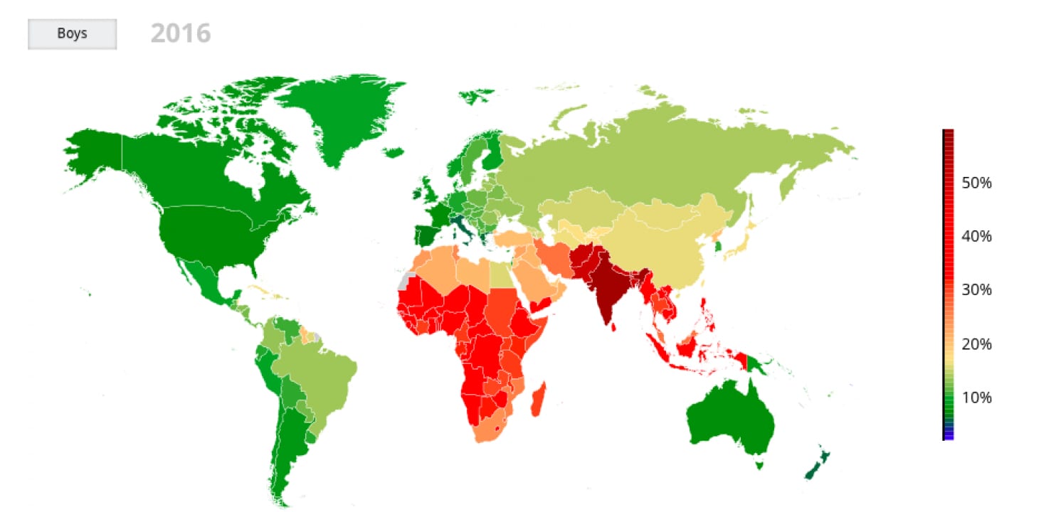 New maps show big divide between the world’s overweight and underweight ...