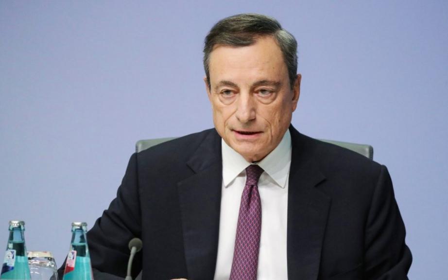 Mario Draghi, President of the European Central Bank, announced it would keep its lending rate at zero per cent and extend its ongoing bond-buying scheme but reduce the scope from 60 billion euro to 30 billion euro as part of its monthly quantitative easi