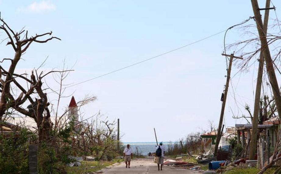 Barbuda’s Codrington lagoon after Hurricane Irma. The storm inflicted catastrophic damage.