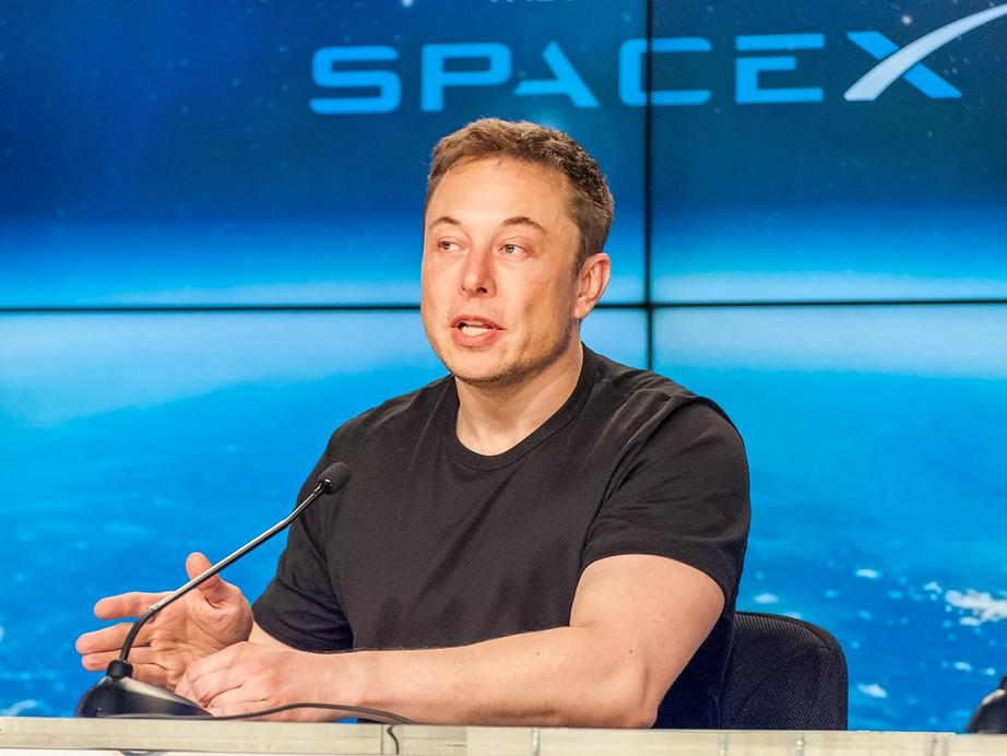 SpaceX’s founder, Elon Musk, at a press conference in February.