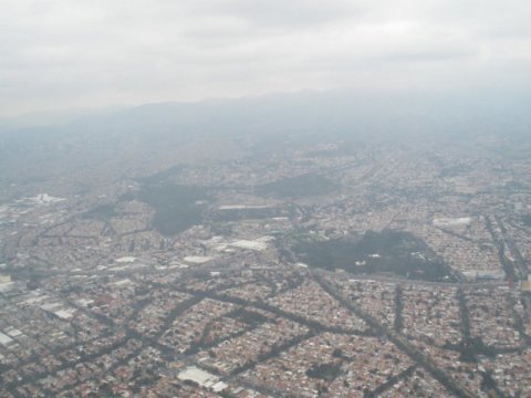 This is pollution haze over Mexico City.